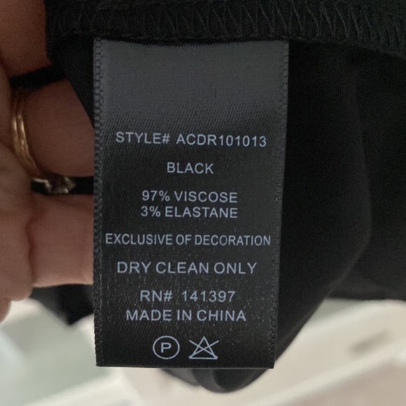 NWOT ASTR The Label Helen Rhinestone Strap Black Mini Dress - Picture 10 of 11